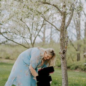 Light Blue Floral Maxi